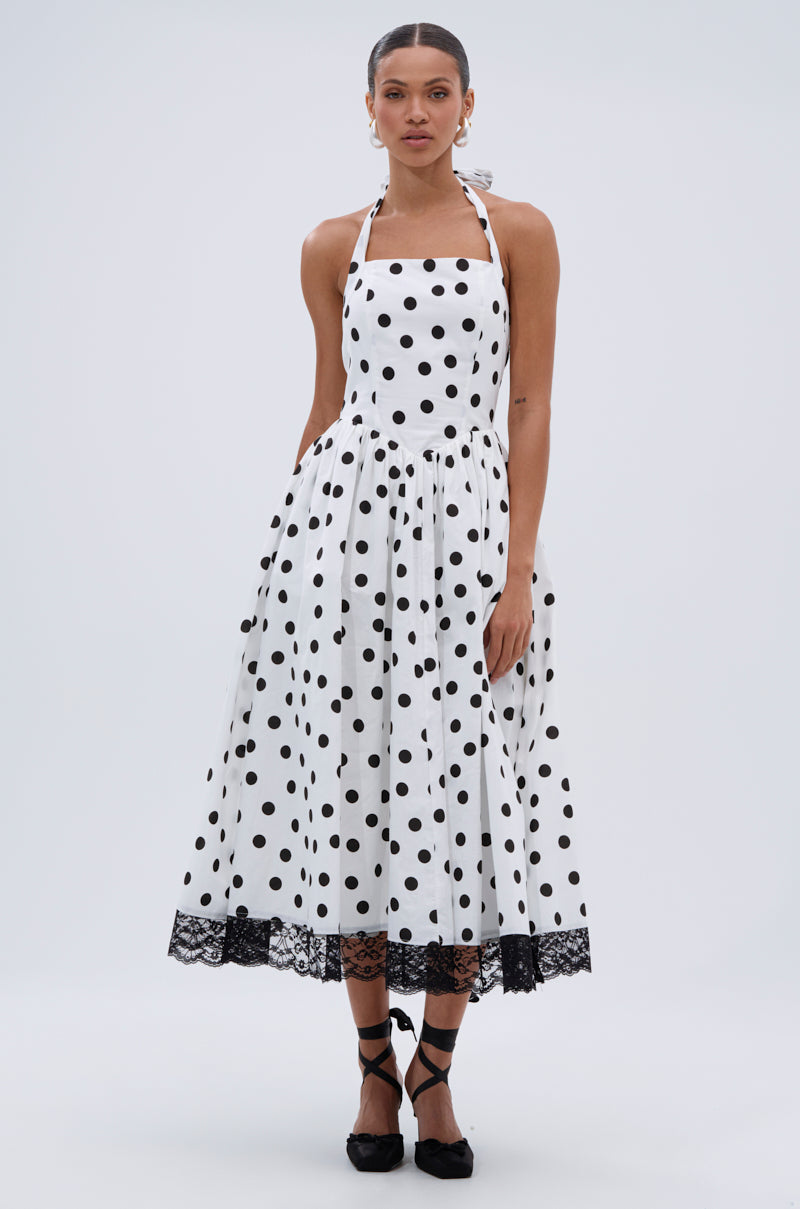DOLLY POLKA DOT MIDI DRESS AKIRA DOLLY POLKA DOT MIDI DRESS AKIRA