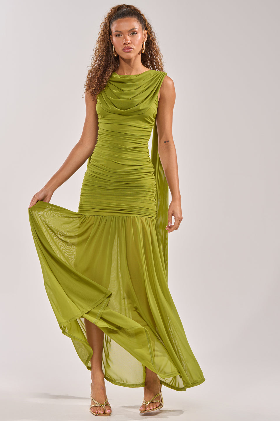 layered flowy dress Pretty Unbothered Yellow Multi Floral Cotton Tiered Maxi Dress