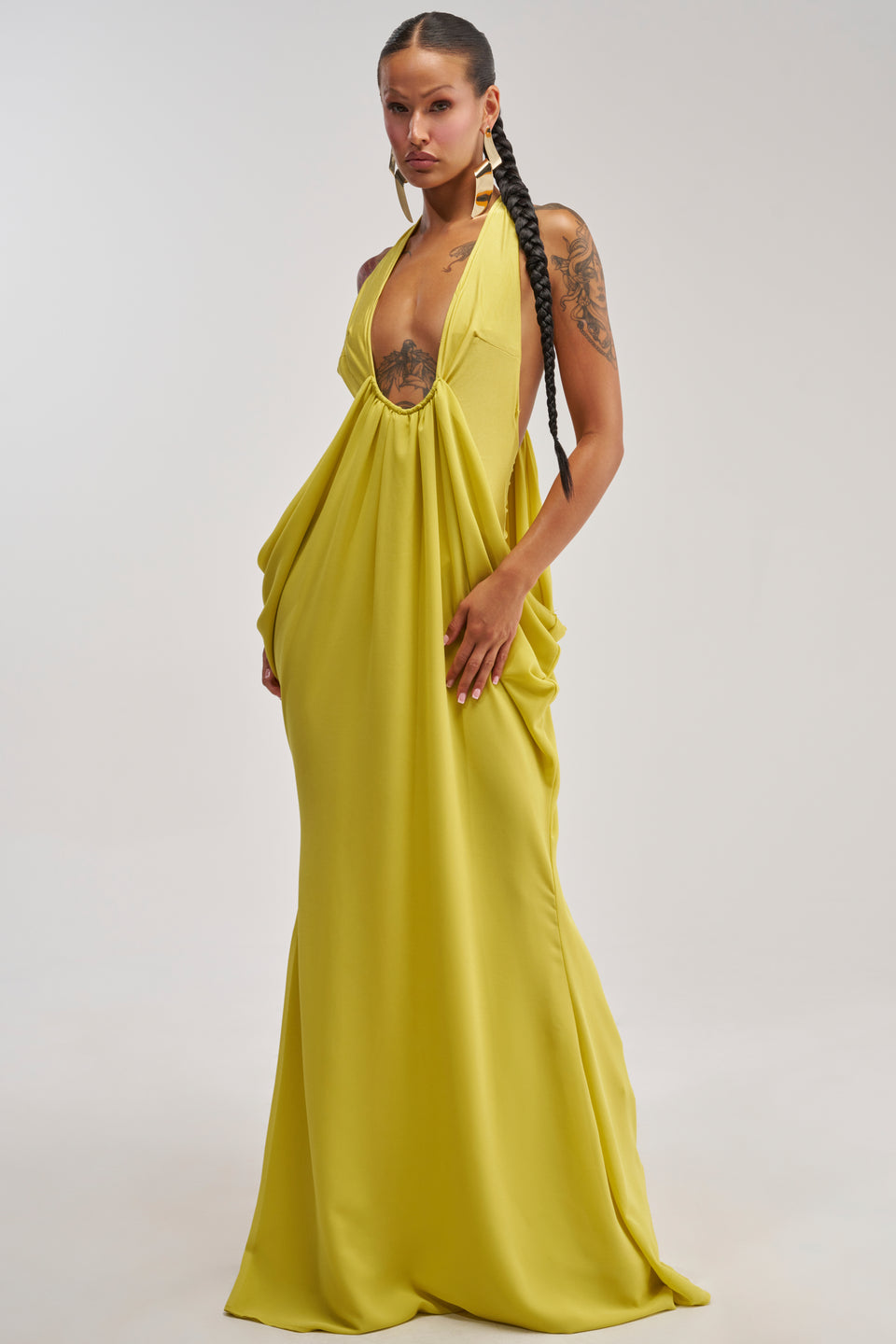BORN TO SHINE SWOOP MAXI DRESS – AKIRA