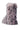 The Melanie Pink Leopard Furry Bootie, featuring a plush faux fur-like texture with gray spots, stands elegantly against a white background, making it an ideal choice for embracing cold weather style.