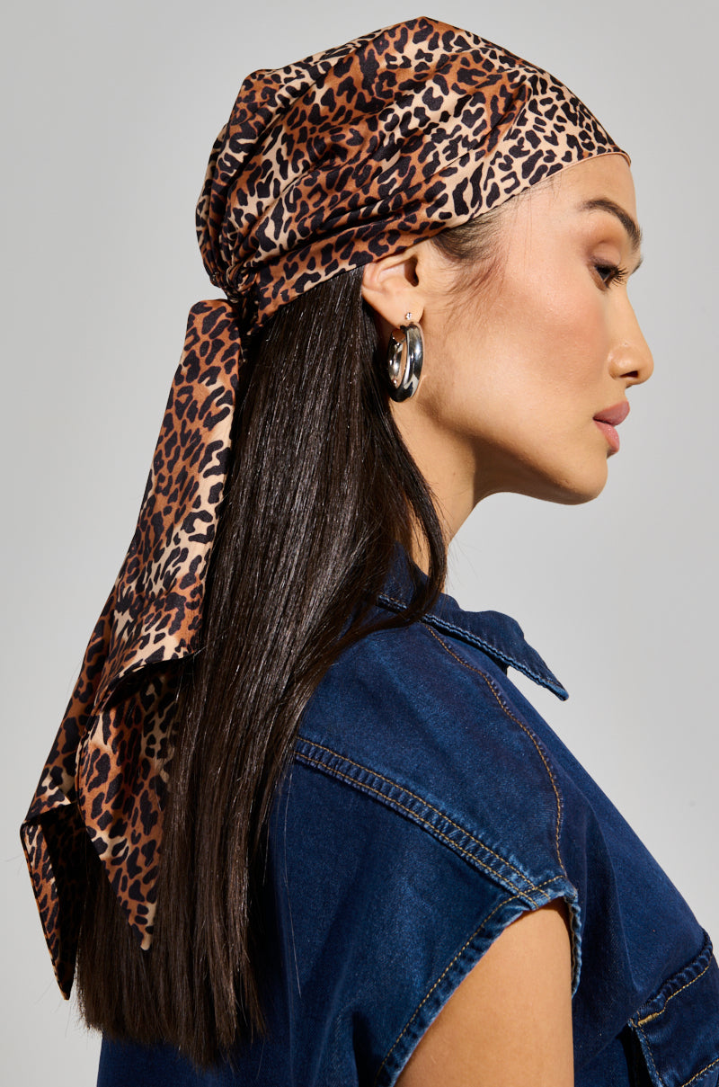 CHEETAH ANIMAL HEAD SCARF – AKIRA - Main Image