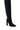 The MONTAGE BLACK STILETTO BOOT, a sleek thigh-high stiletto with a pointed toe and adjustable shaft opening, is showcased against a plain white background for optimal comfort and style.