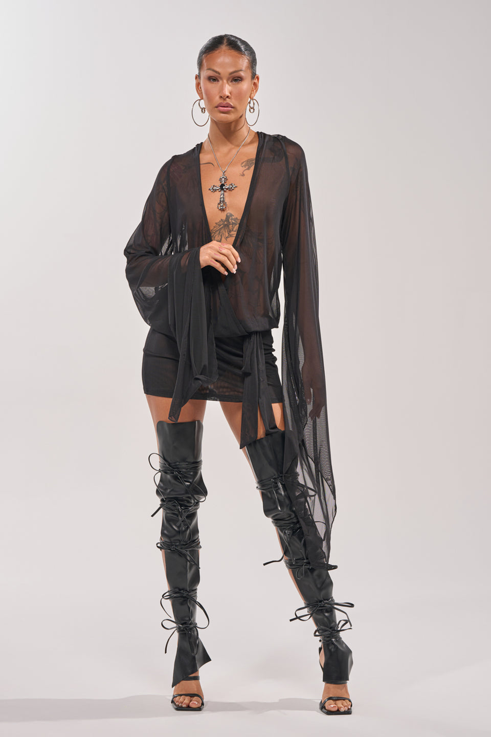 SHEER AFFECTION MESH MINI DRESS – AKIRA