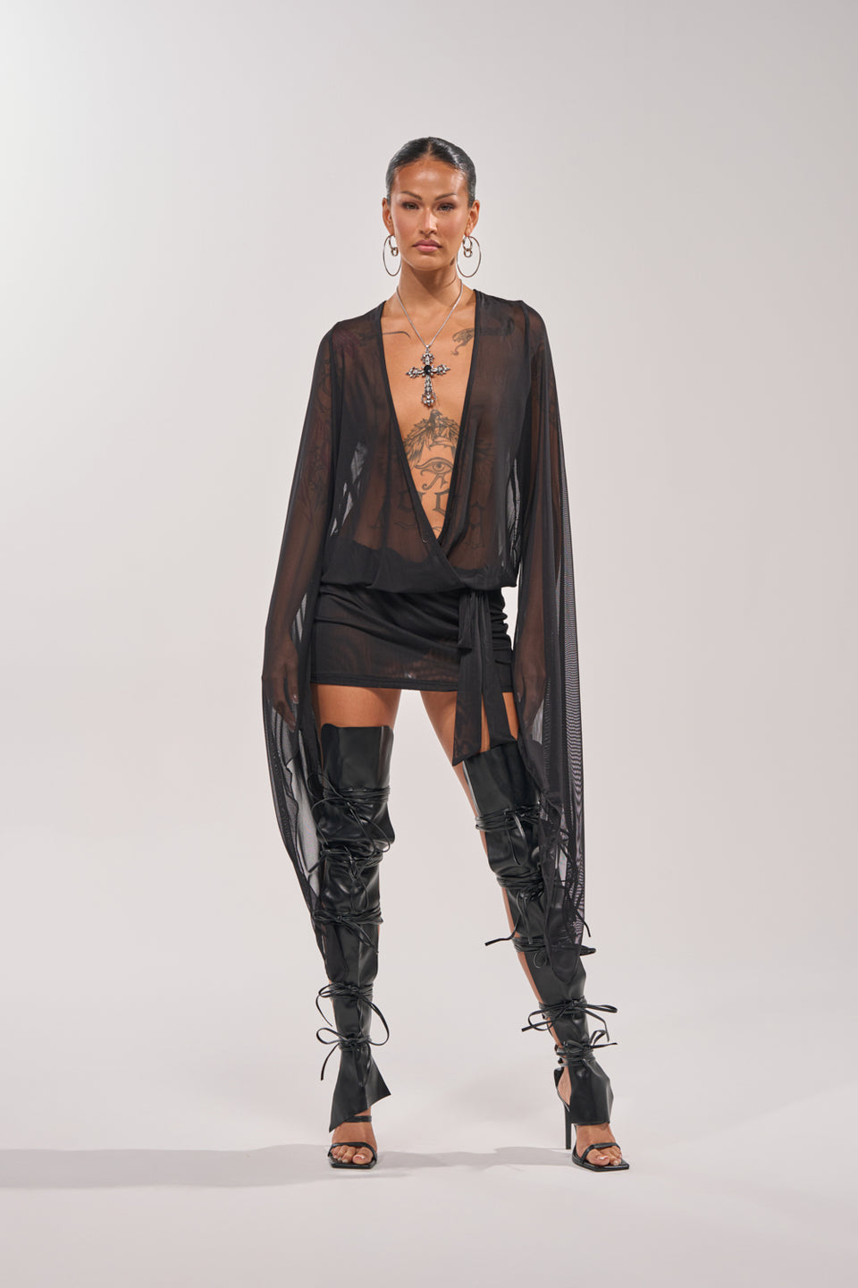 SHEER AFFECTION MESH MINI DRESS – AKIRA