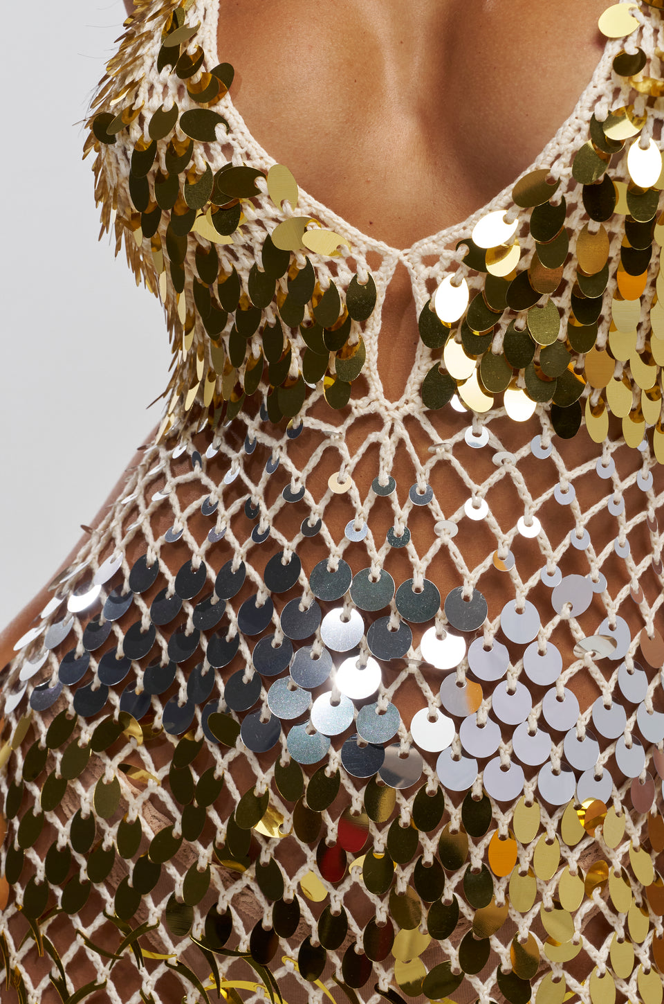 AKIRA Shake It Up Sequin Mini Dress In Gold Multi