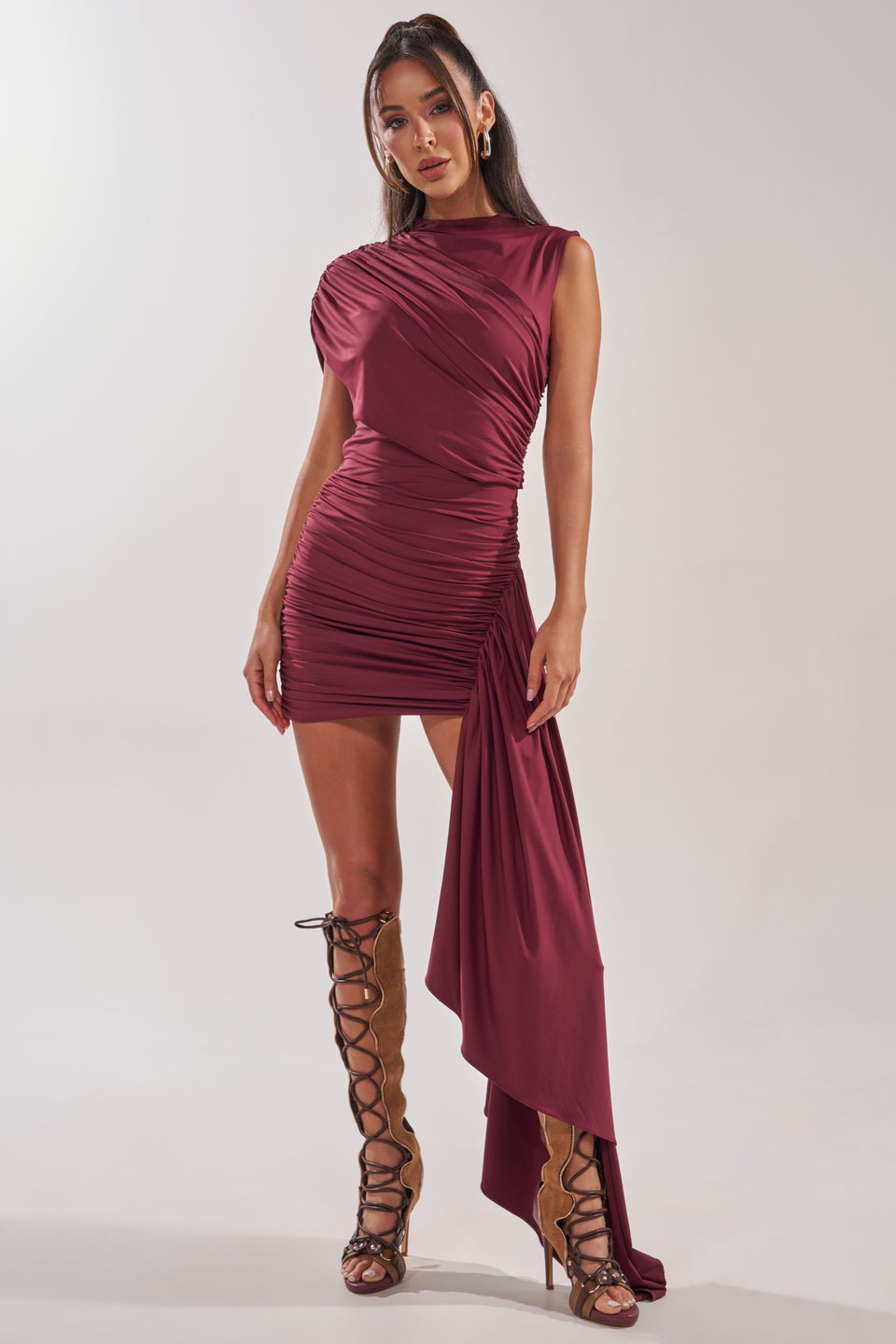 AKIRA Wrap Me Up Mini Dress