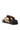 The AZALEA WANG NESSAROSE TAN FAUX SUEDE SANDAL is seen from the back with wide crisscross straps and a flatform sole, combining casual style with comfort for everyday wear. It features an open almond toe for a chic touch.