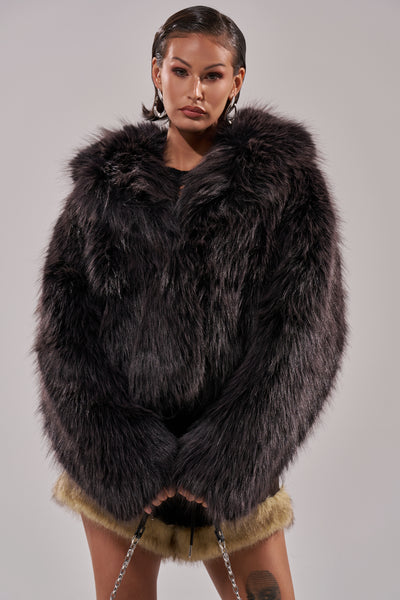 DUSK TIL DAWN FAUX FUR COAT – AKIRA