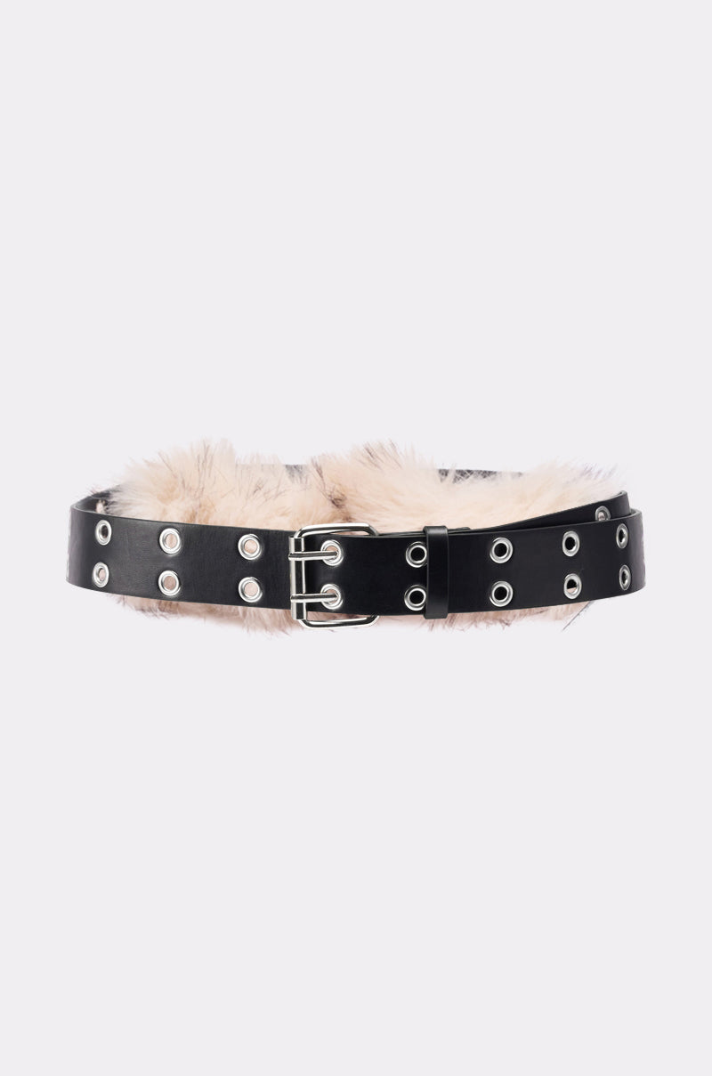 IN THE SNOW FAUX FUR BELT – AKIRA