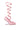 The AZALEA WANG PAVARTI PINK BALLET PUMP features a pink satin upper, square white inverted wedge heel, and long pink satin ribbon laces for a ballet-inspired look.