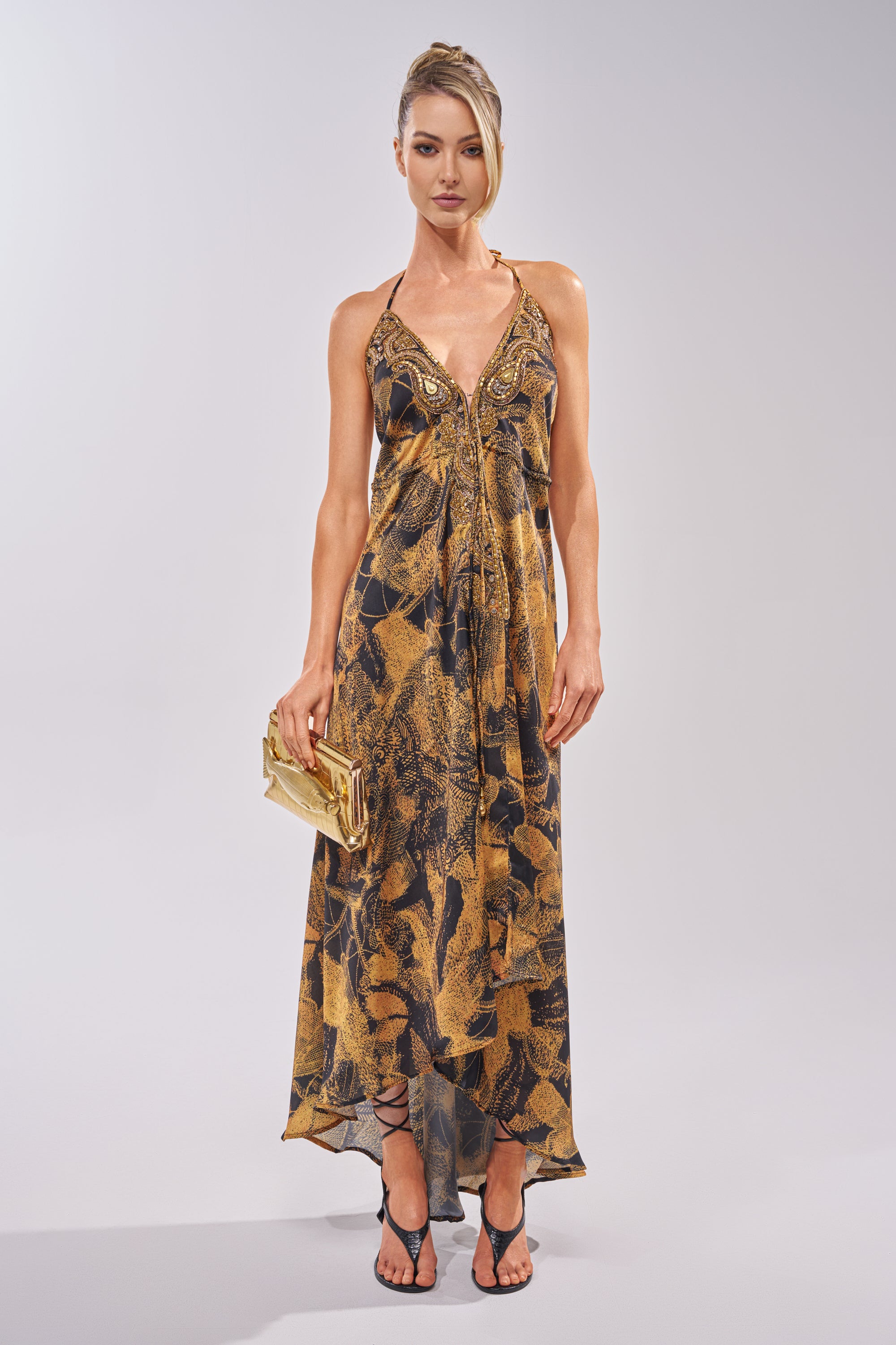 SHINE ON YOU PRINTED MAXI DRESS – AKIRA