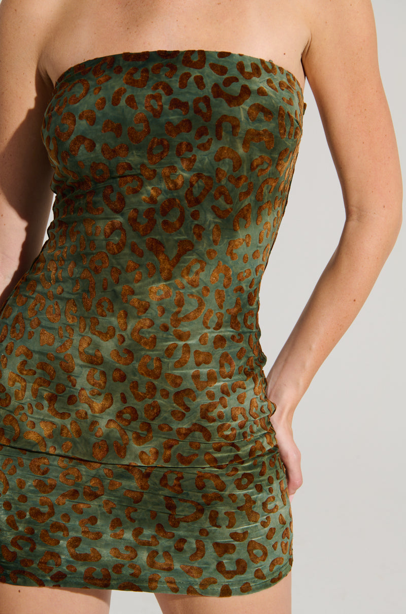 DELPHI LEOPARD PRINT BURNOUT MINI DRESS AKIRA DELPHI LEOPARD PRINT BURNOUT MINI DRESS AKIRA