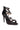 The AZALEA WANG RADHA CHOCOLATE METAL EMBELLISHED SANDAL features a chocolate hue, stiletto heel, multiple thin straps, a metallic gold front accent, closed heel, and an easy back zipper.