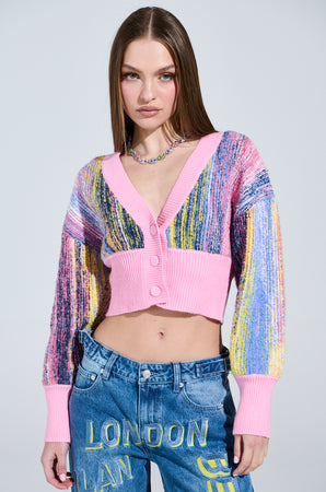 COLOR POP CROPPED CARDIGAN – AKIRA