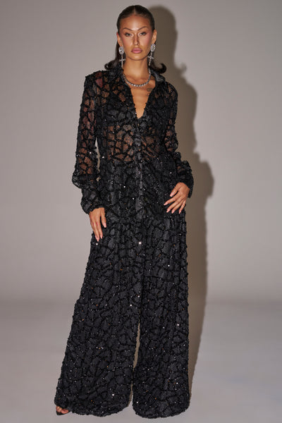 ROXY SEQUIN PALAZZO PANT – AKIRA