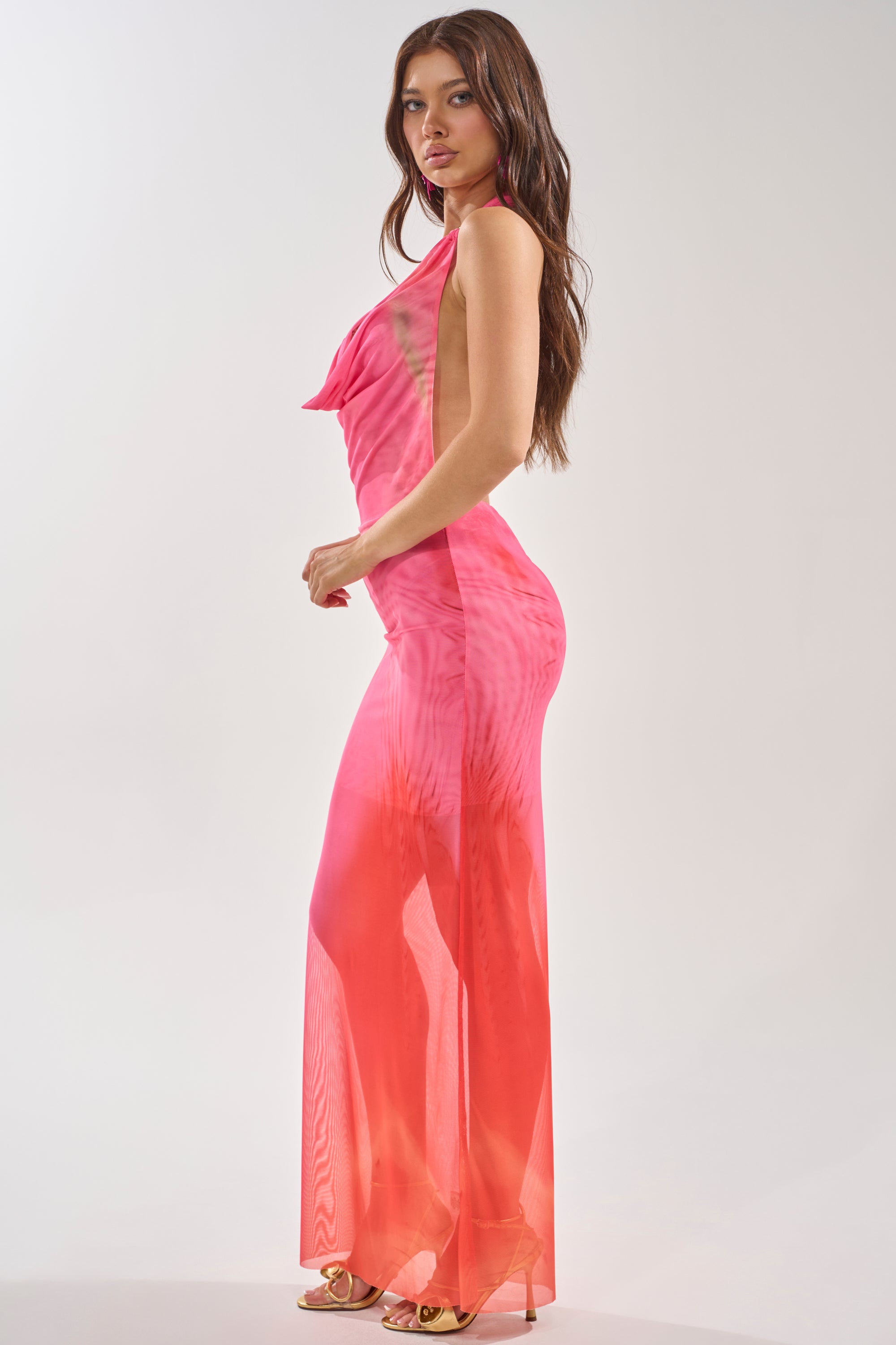 AKIRA Femme Flare Cowl Neck Maxi Dress | Size XL AKIRA Femme Flare Cowl Neck Maxi Dress | Size XL