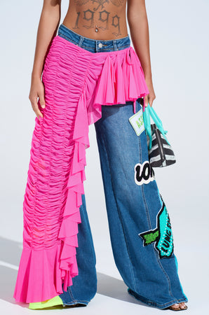 LAYERED UP MESH RUFFLE BELT SKIRT – AKIRA