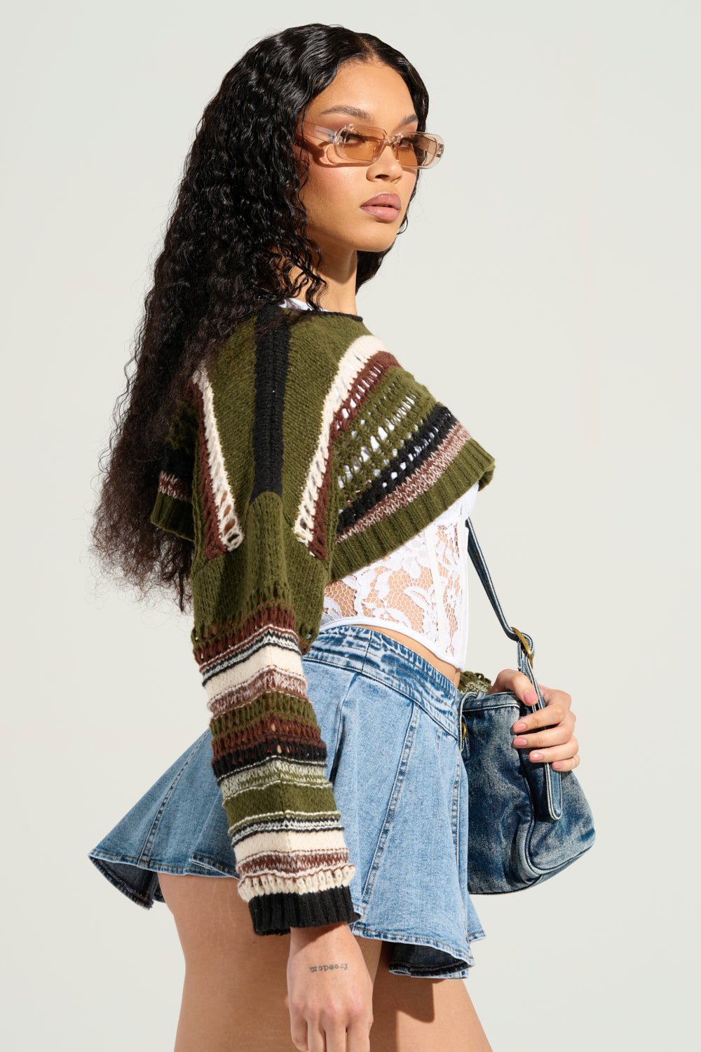 【EVERYDAY I LIKE】Cropped タートルネック ニット カーキ Deuxieme Classe（ドゥーズィエムクラス）の「*Cropped タートルネック