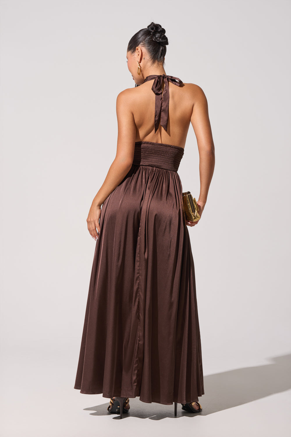 AKIRA Set The Bar Maxi Dress | Brown | Size Large AKIRA Set The Bar Maxi Dress | Brown | Size Large