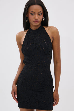 ON THE MOVE BODYCON MINI DRESS IN BLACK – AKIRA