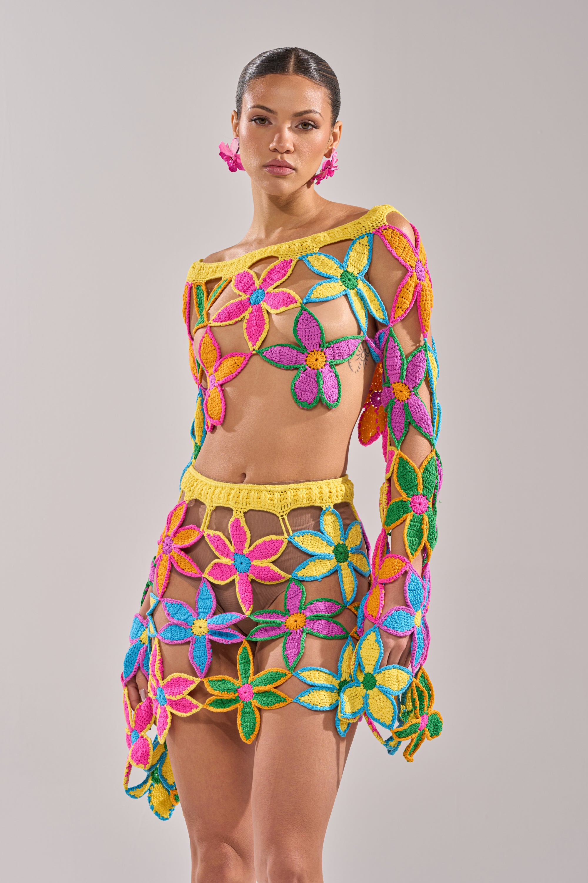 amerivintage FLOWERBEDTOPS フラワー　トップス HAND-BEADED FLOWER TOP – PatBO