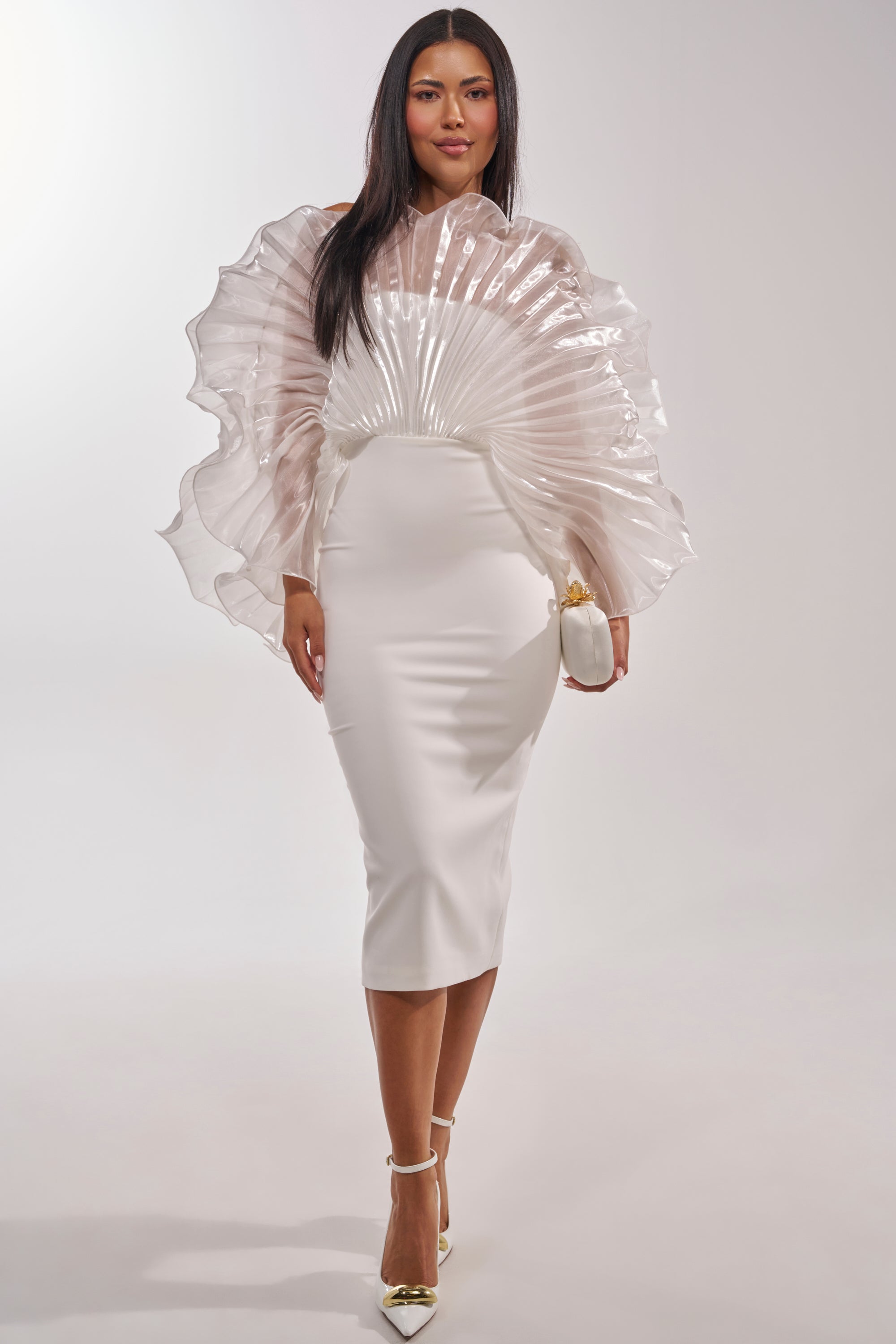 knee length dresses for ladies Icon Scoop Neck Midi Dress main image 1