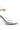 The AKIRA SACHITA Silver and Gold Stiletto Sandal features a thin silver heel, metallic gold straps, square toe, swirling ankle strap, faux leather upper, and comfort cushion insole. It is presented against a white backdrop.