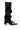 The AZALEA WANG SAPPHIRA BLACK SANDAL is a knee-high boot combining a sophisticated slouchy ribbed fabric design with an open-toe thong sandal base. The layered, textured appearance of the fabric adds style, while the Comfort Cushion Insole and flat, square-shaped sole ensure all-day comfort.