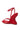 AZALEA WANG SAWNEY RED LACE UP PATENT SANDAL