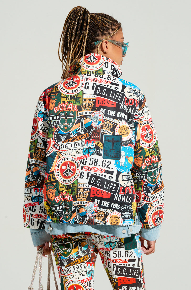 RED LIGHT LAYERED GRAPHIC BOMBER – AKIRA