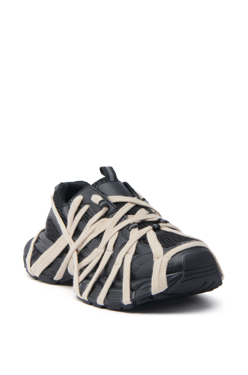Akira Azalea Wang Selie Lace Up Sneaker Shoes | Black | Size 8 Akira Azalea Wang Selie Lace Up Sneaker Shoes | Black | Size 8