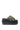 The AZALEA WANG SERGO BLACK EMBELLISHED CHUNKY SANDAL features a faux leather upper with multiple gold metallic studs, an open toe, and a thick platform sole.