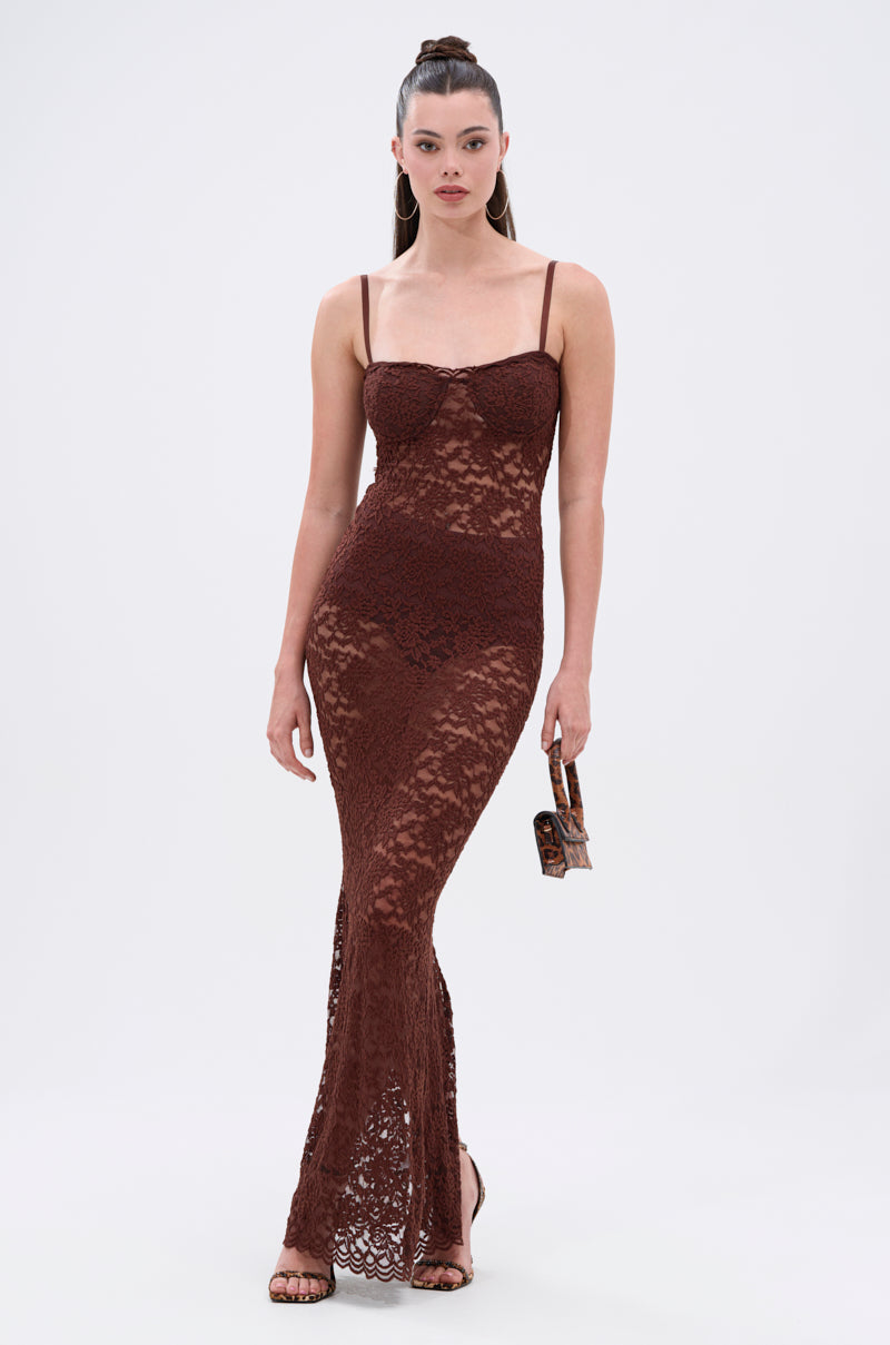 ONE OF A KIND LACE MIDI DRESS  AKIRA