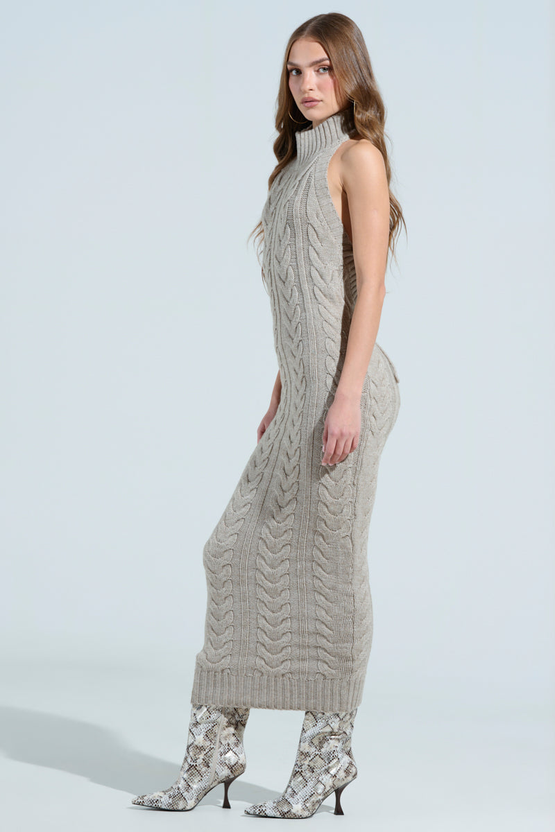 JESSICA CABLE KNIT SWEATER MIDI DRESS AKIRA JESSICA CABLE KNIT SWEATER MIDI DRESS AKIRA