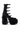 The AZALEA WANG SPREENE FRILL LACE PUMP IN BLACK is a gothic chic shoe with four buckled straps, ornate ruffled lace, and a chunky heel plus platform sole.