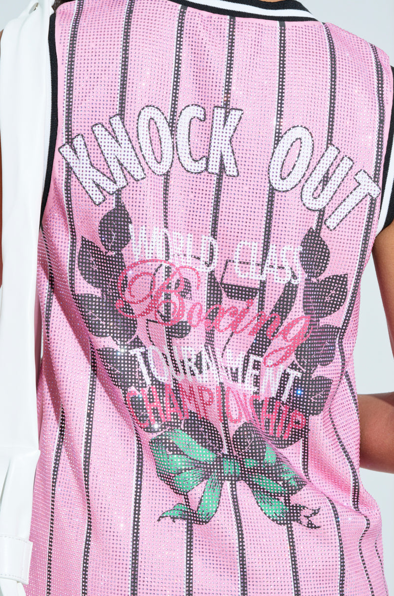 TOTAL KNOCKOUT RHINESTONE JERSEY DRESS – AKIRA