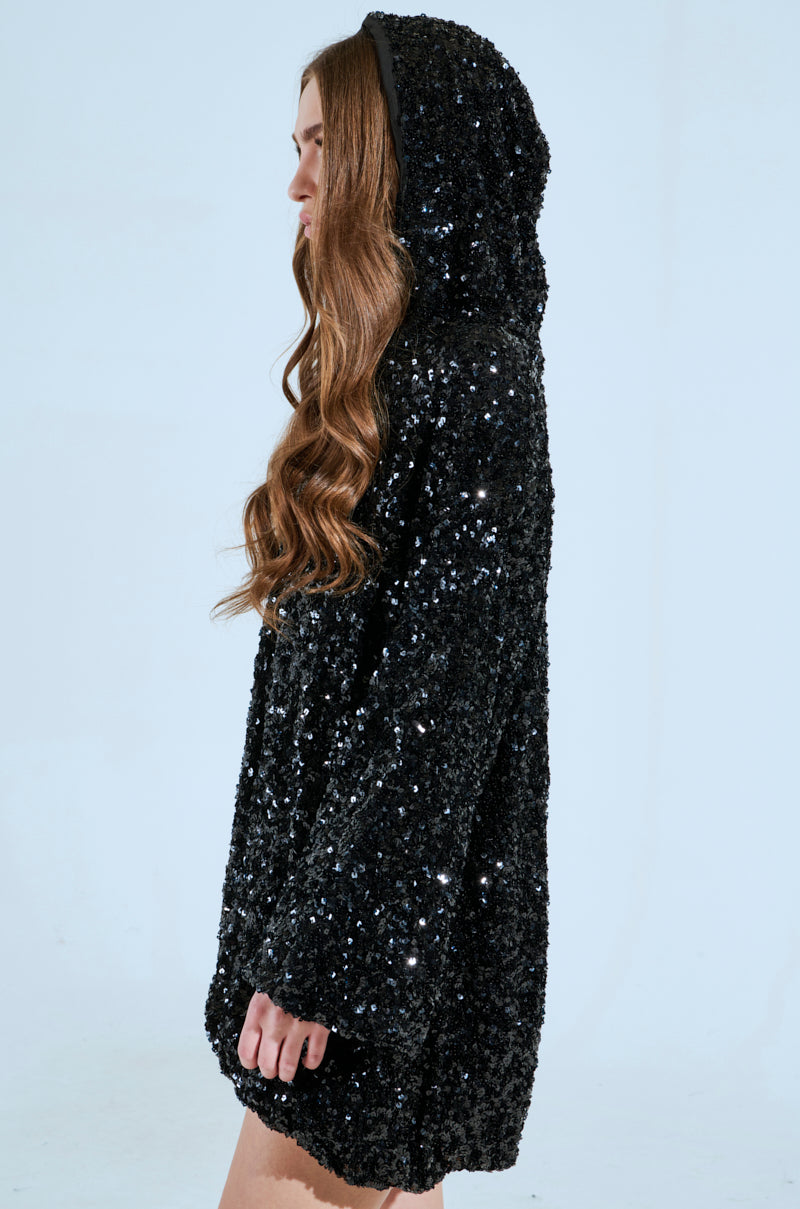 GISELLE SEQUIN SWEATSHIRT DRESS AKIRA GISELLE SEQUIN SWEATSHIRT DRESS AKIRA