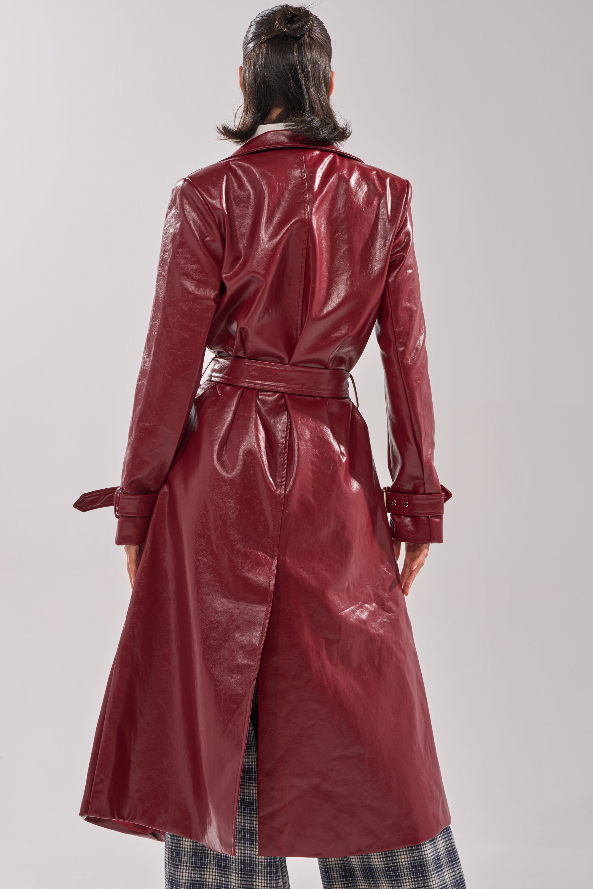 LADY DANGER FAUX LEATHER TRENCH – AKIRA