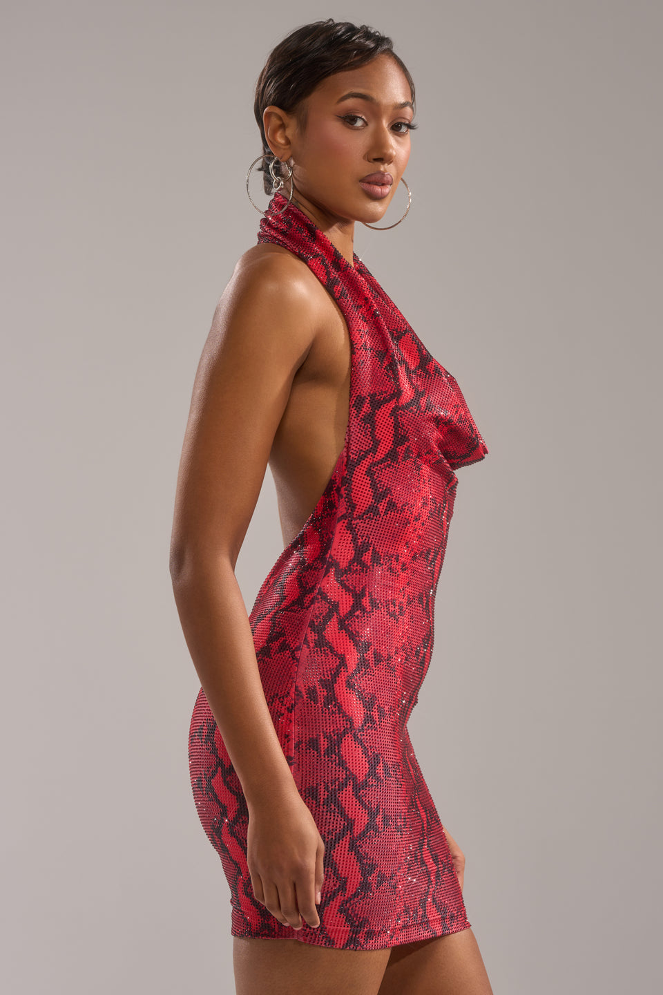 snakeskin cocktail dress ZARA Snakeskin Print Bodycon Dress Womens Size Small Faux Leather New