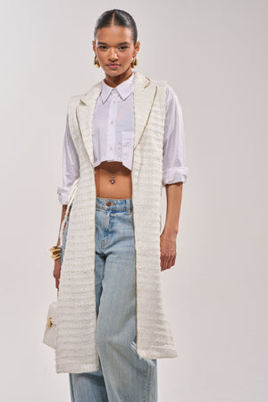 HONEY HONEY SPLIT VEST IN TWEED – AKIRA