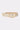 The DONNA TELL ME BELT is a beige leather belt featuring gold studs and a decorative, western-inspired gold buckle, displayed on a plain light background.