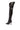 The AZALEA WANG SWELCIE Chocolate Brown Thigh High Boot features a pointed toe, gold snap details, sleek glossy faux leather, and a slim stiletto heel for a bold, sophisticated look.