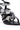 The AZALEA WANG SYDONDIA BLACK WATCH SHOE STILETTO SANDAL features black patent faux leather, multiple adjustable ankle straps, and edgy silver wristwatch and metal spike details for a bold, unconventional look.