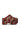 A side view of the AZALEA WANG TEATREE RED SNAKE FLATFORM CLOGS showcases their distinctive faux snakeskin pattern in red, black, and beige tones. These clogs feature a bulky, avant-garde design with a high, flatform sole and no visible heel, giving them a modern, artistic look while ensuring all-day comfort with their Comfort Cushion insole.