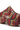 Close-up of the AZALEA WANG TEATREE RED SNAKE FLATFORM CLOGS, featuring a red, black, and yellow faux snakeskin pattern. The clogs have a smooth, rounded shape and a slightly raised flatform sole that highlights the textured reptile-like material. They also include a Comfort Cushion insole for maximum comfort.