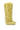The AZALEA WANG TEMPLETON LIME POODLE FUR OVER THE KNEE BOOT features a thick, shaggy, lime faux fur upper for a textured look. Shown from the side against a plain white background.
