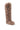 The AZALEA WANG TEMPLETON TAUPE POODLE FUR OVER THE KNEE BOOT is a knee-high, almond toe boot fully wrapped in thick light brown faux fur, shown upright against a white background.