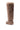 The AZALEA WANG TEMPLETON Taupe Poodle Fur Over The Knee Boot, featuring an almond toe and light brown shaggy faux fur, is displayed individually against a plain white background.