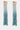 The REBRAND EARRING features long blue ombre tassel fringe with gold rectangular tops and teal strands flowing in thin threads—making them the perfect statement earrings for any outfit.