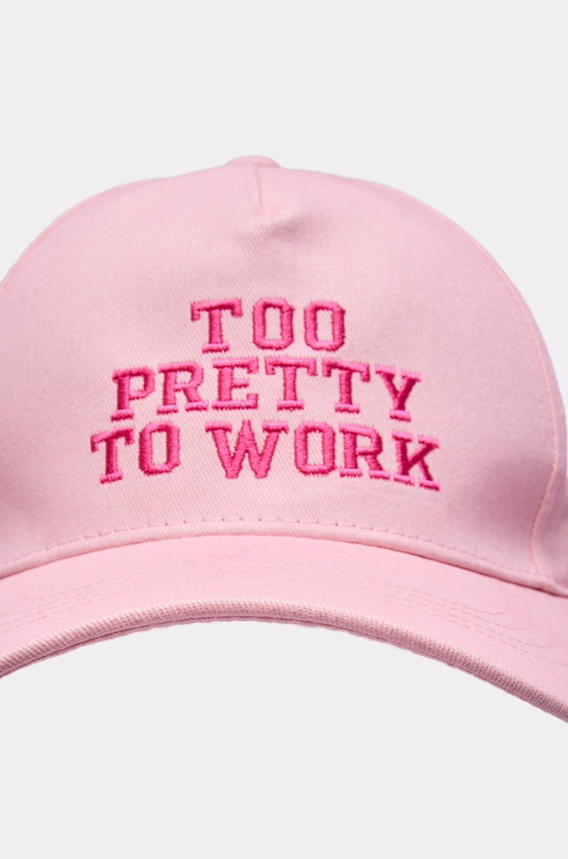 The I SAID WHAT I SAID HAT is a pink ball cap with bold, dark pink embroidery on the front, making a playful statement and adding fun charm to any casual outfit. 3